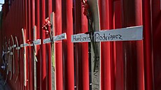 P�ipomínka tragédie v mexickém Pasta de Conchos, p�i které zem�elo 65 horník�....