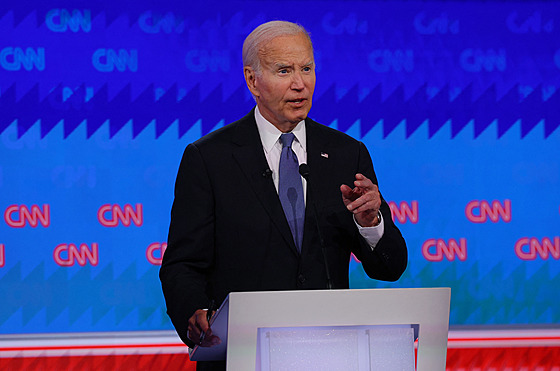 Joe Biden bhem první prezidentské debaty (27. ervna 2024)
