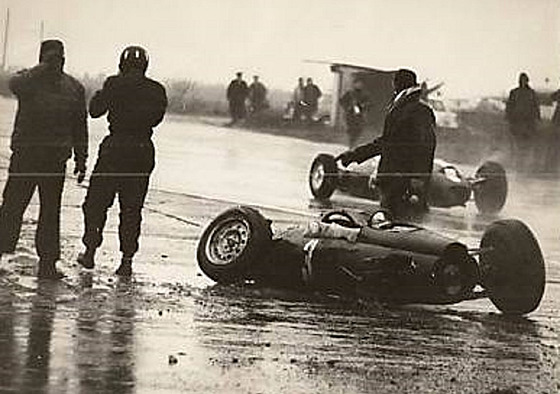 BRM P261 Grahama Hilla po nehod ve Snettertonu v beznu 1964