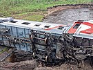 V ruské Komijské republice vykolejil osobní vlak. (27. ervna 2024)
