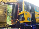 Sráka dvou pracovních stroj zastavila elezniní dopravu mezi Brnem a...