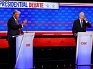 Donald Trump (vlevo) a Joe Biden bhem první prezidentské debaty. (27. ervna...