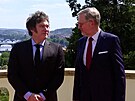 Premiér Petr Fiala se v Kramáov vilesetkal s prezidentem Argentiny