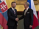 Slovenský prezident Peter Pellegrini bhem návtvy eska zavítal i za eským...