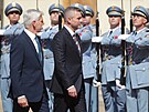 Prezident Petr Pavel pivítal slovenského prezidenta Petera Pellegriniho, jeho...