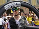 Tadej Pogaar ped startem první etapy Tour de France