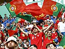 Portugaltí fanouci ped zápasem s Gruzií.