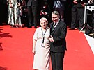 Herec Robert Miklu s maminkou na zahájení filmového festivalu v Karlových...