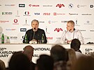 Viggo Mortensen bhem tiskové konference na karlovarském filmovém festivalu,...