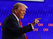 Donald Trump bhem první prezidentské debaty (28. ervna 2024)