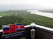 eka Tuman na hranicích íny, Severní Koreje a Ruska (13. ervna 2014)