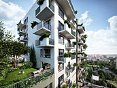 V Praze staví developer bytové pístavby k obchodnímu centru Luiny pímo na...