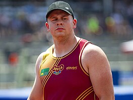 Kladivá� Patrik Hájek na atletickém mistrovství republiky ve Zlín�