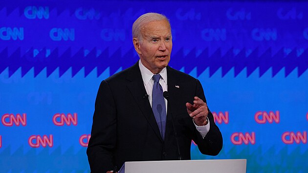 Joe Biden bhem první prezidentské debaty (27. ervna 2024)