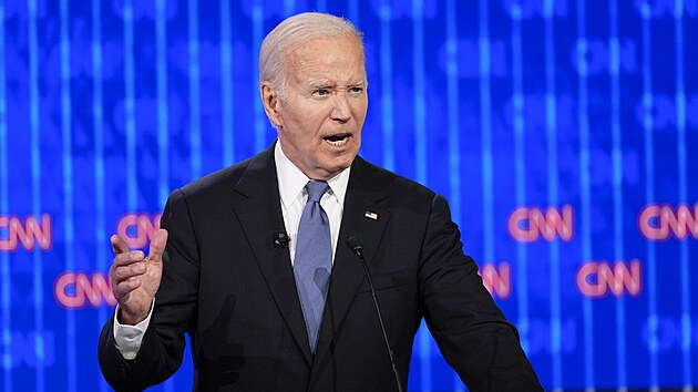 Joe Biden bhem prvn prezidentsk debaty (27. ervna 2024)