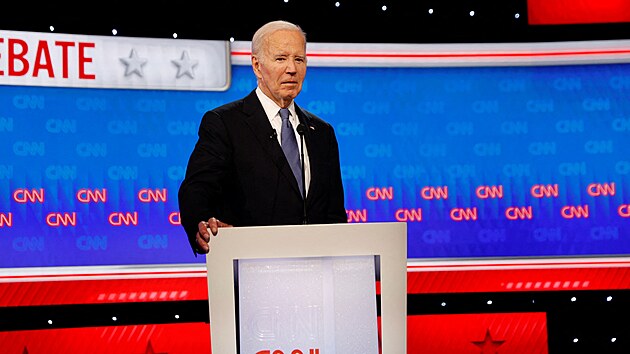 Joe Biden bhem prvn televizn debaty (27. ervna 2024)