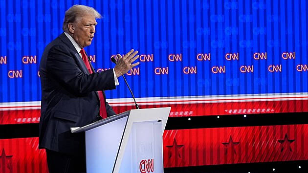 Donald Trump bhem prvn televizn debaty (27. ervna 2024)