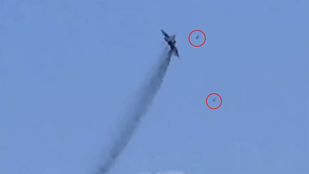 Ukrajinsk sthaka MiG-29 svrhla francouzsk bomby AASM-250 "Hammer" na rusk pozice v Belgorodsk oblasti. (erven 2024)