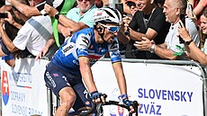 Julian Alaphilippe z Francie vyhrál tetí etapu cyklistického závodu Kolem...