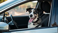 Psa v horkém po�así nikdy nenechávejte zav�eného v aut�.