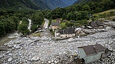 Silné srá�ky zp�sobily v údolí Val Mesolcina (n�mecky Misox) v italofonním...
