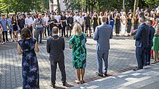 Slavnostního zakonení kolního roku se na základní kole v Oechov u Brna...