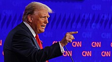 Donald Trump bhem první prezidentské debaty (28. ervna 2024)