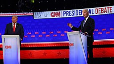 Donald Trump a Joe Biden bhem první televizní debaty (27. ervna 2024)