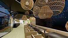 Hlavní chodba budoucího saunového sv�ta po�ítá s moderní a luxusní podobou...