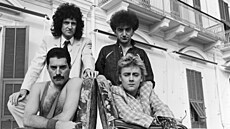 Kapela Queen v San Remu. Freddie Mercury, Brian May, John Deacon and Roger...