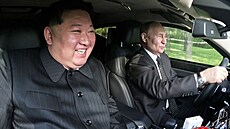 Ruský prezident Vladimir Putin a severokorejský diktátor Kim ong-un v luxusní...