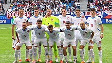 eská fotbalová reprezentace ped zápasem s Gruzií.
