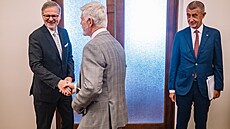 Prezident Petr Pavel přijal předsedu vlády Petra Fialu (ODS), předsedu hnutí...