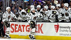 Gólová radost hokejist Hershey Bears.