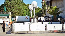 Pípravy na 58. roník Mezinárodního filmového festivalu Karlovy Vary v centrum...