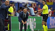Italský trenér Luciano Spalletti b�hem utkání s Chorvatskem.
