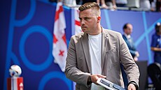 Jaroslav Köstl, asistent trenér eské reprezentace, bhem utkání s Gruzií.