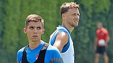 Michal Fukala (vlevo) jako posila Baníku Ostrava