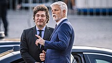 �eský prezident Petr Pavel a jeho argentinský prot�j�ek Javier Milei se setkali...