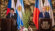 eský prezident Petr Pavel a jeho argentinský protjek Javier Milei se setkali...