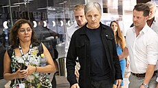 Herec Viggo Mortensen na mezinárodním filmovém festivalu v Karlových Varech....
