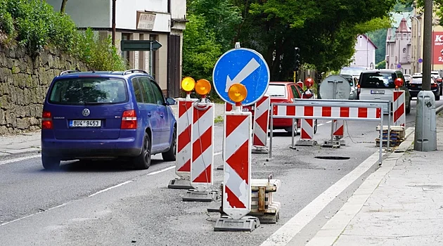 Výmol v Teplické ulici v Dín tval idie nkolik týdn.