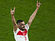Problematické gesto? Turek Merih Demiral oslavuje gól proti Rakousku v...