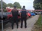 Policist museli kvli nahlen vbunin v Kromi evakuovat cel bytov...