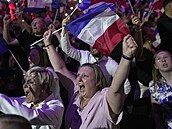 Krajn pravicová strana Národní sdruení (RN) Marine Le Penové získala v prvním...