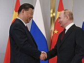 Prezidenti Ruska a íny Vladimir Putin a Si in-pching se v hlavním mst...