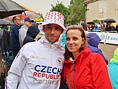 Jií Prskavec s manelkou Terezou v roli divák pi dojezdu 8. etapy Tour.