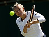 Kateina Siniaková bojuje ve druhém kole Wimbledonu.