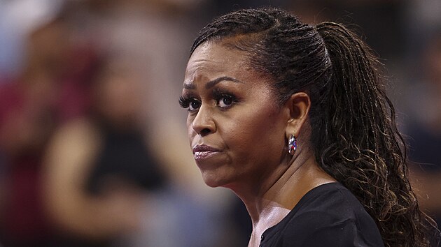 Michelle Obamov na konferenci v New Yorku bhem tenisovho turnaje US Open (28. srpna 2023)