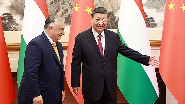 Ma�arsk�ho premi�ra Viktora Orb�na p�ijal ��nsk� prezident Si �in-pching. (8. �ervence 2024)